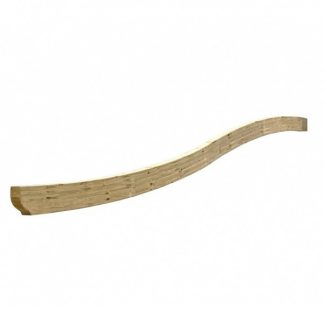 łuk drewniany z drewna klejonego typu omega do zadaszenia tarasu